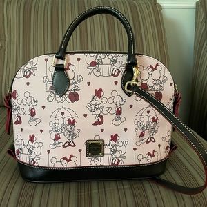 Disney Mickey and Minnie Mouse Valentine Dooney & Bourke Zip Satchel Bag